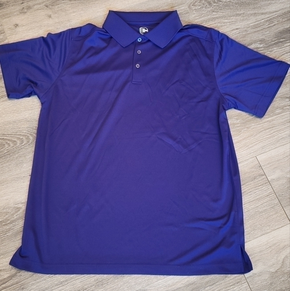 Crable Golf Polo Shirt Mens Large Purple Slim Fit